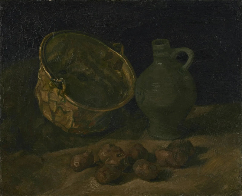 Natureza morta com caldeirão e jarra de latão - Vincent van Gogh