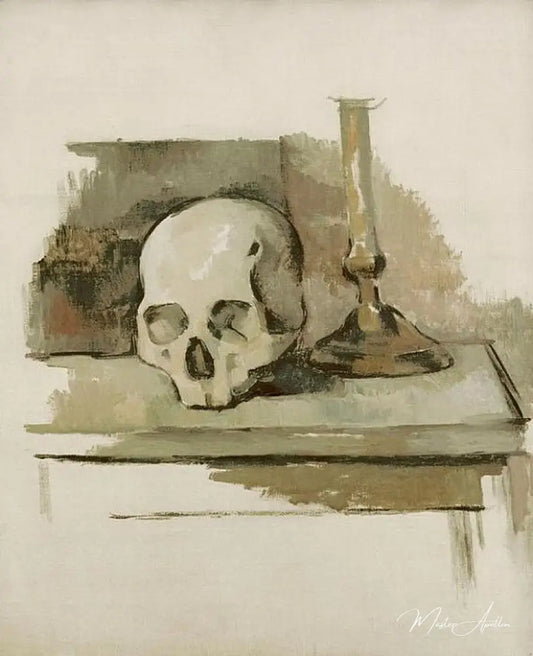 Nature morte avec crâne - Paul Cézanne - Reproductions de tableaux et peintures haut de gamme