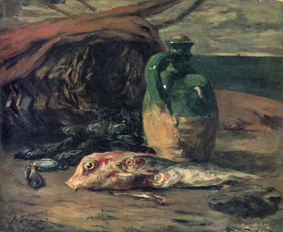 Natureza morta com jarra e pargos - Paul Gauguin