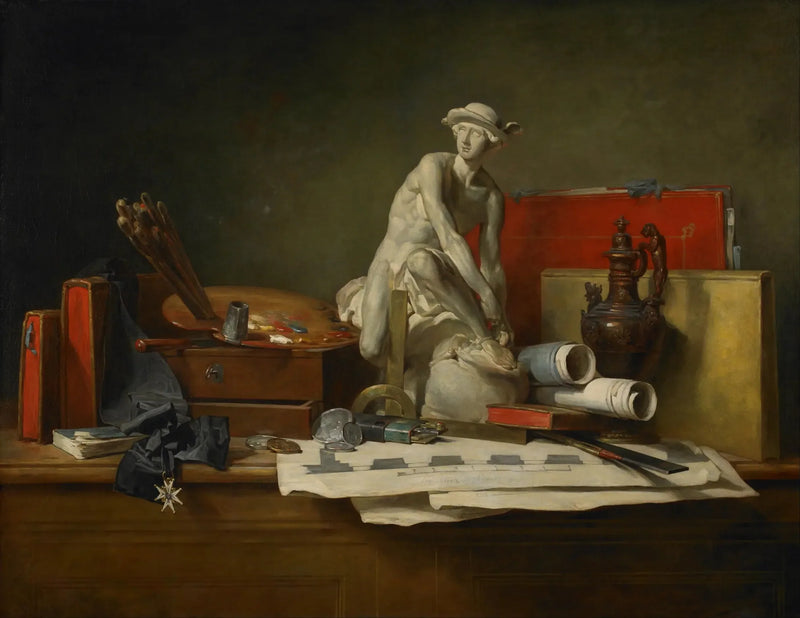 Natureza morta com atributos das Artes - Jean Simeón Chardin