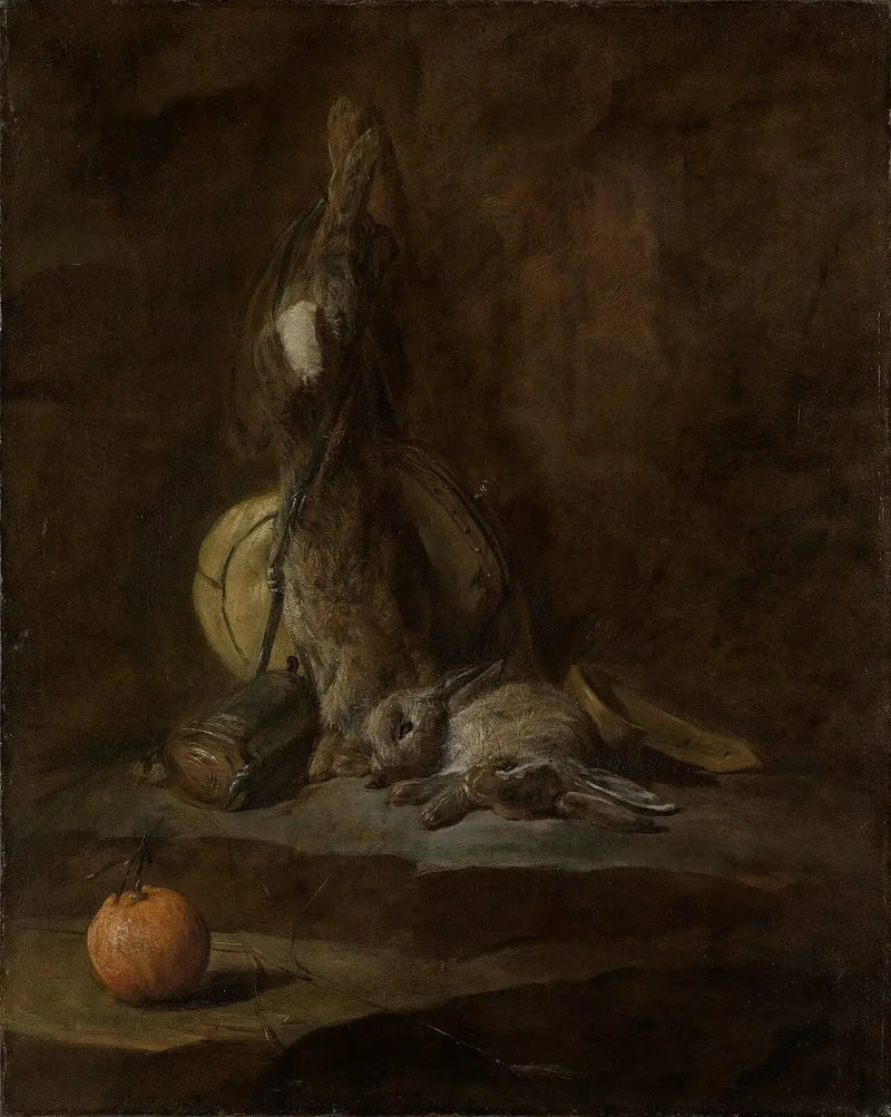 Natureza morta com coelhos mortos - Jean Simeón Chardin