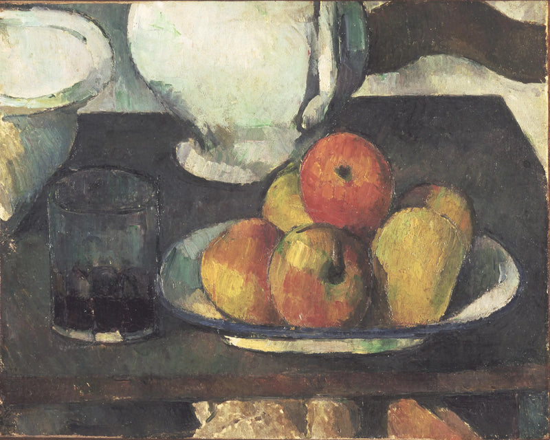 Natureza morta com frutas e copo de vinho - Paul Cézanne
