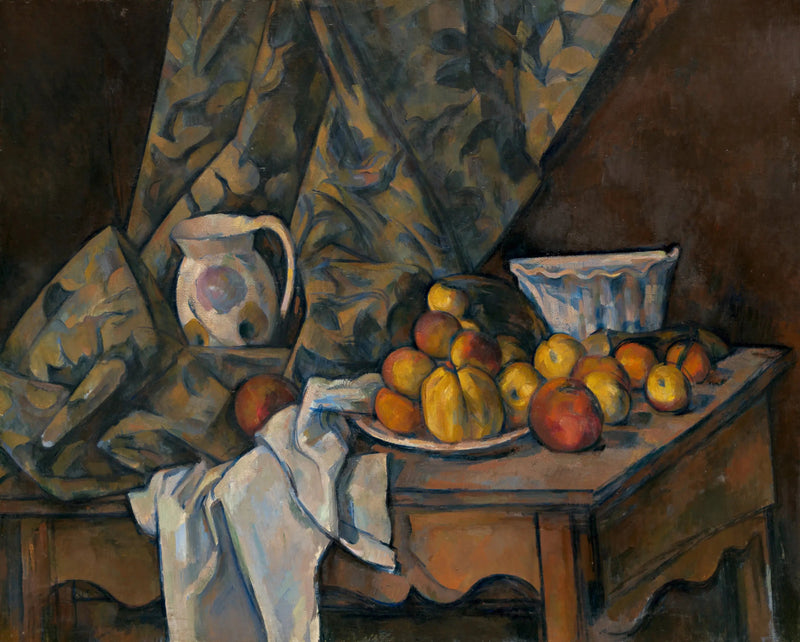 Natureza morta com maçãs e pêssegos - Paul Cézanne