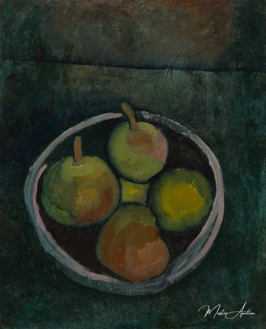 Nature morte avec quatre pommes - Paul Klee - Reproductions de tableaux et peintures haut de gamme