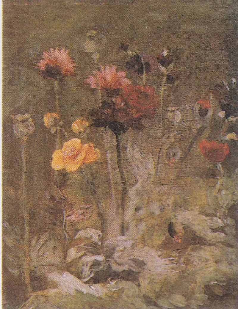 Natureza morta com escabiosa e ranúnculo - Vincent van Gogh
