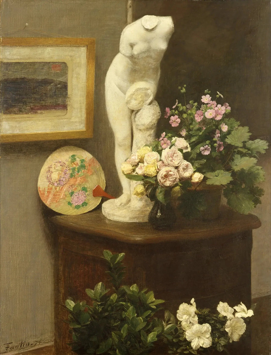 Natureza morta com torso e flores - Henri Fantin-Latour