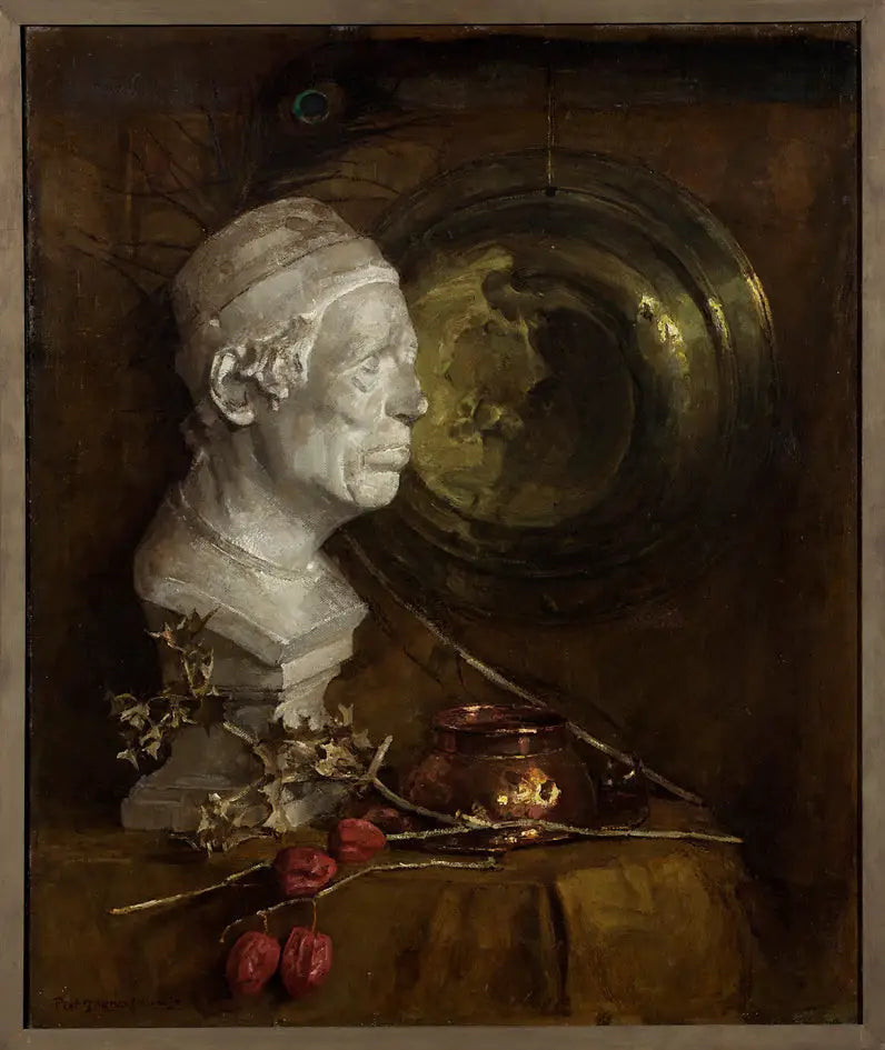 Natureza morta com um busto em gesso - Piet Mondrian