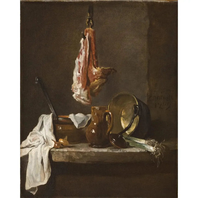 Natureza morta com uma costela de boi - Jean Simeón Chardin