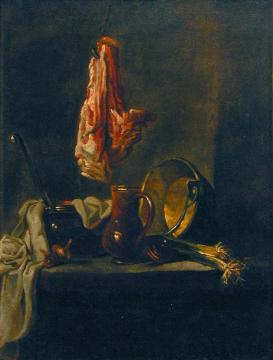 Natureza morta com uma costela de boi - Jean Simeón Chardin