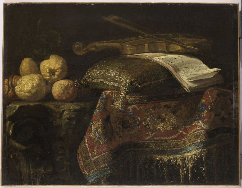Nature morte : cédrats et violon - Cavalier Maltais
