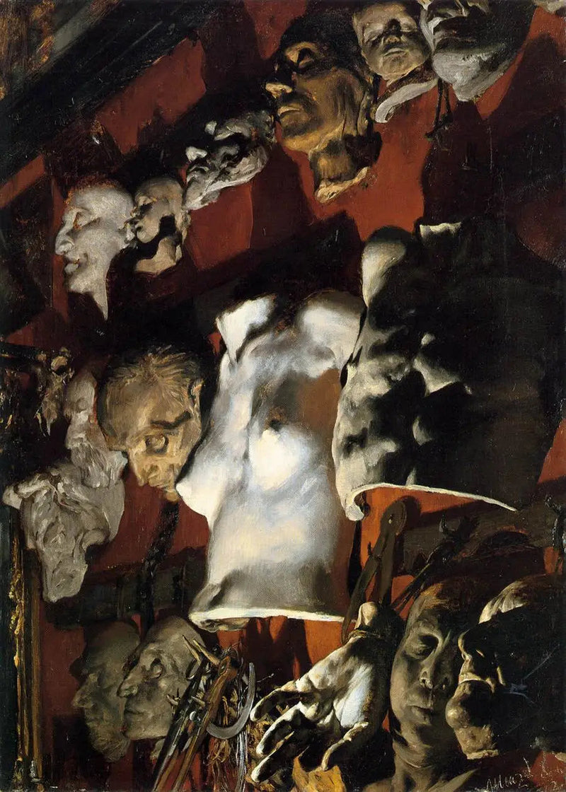 natureza morta de atelier - Adolph von Menzel