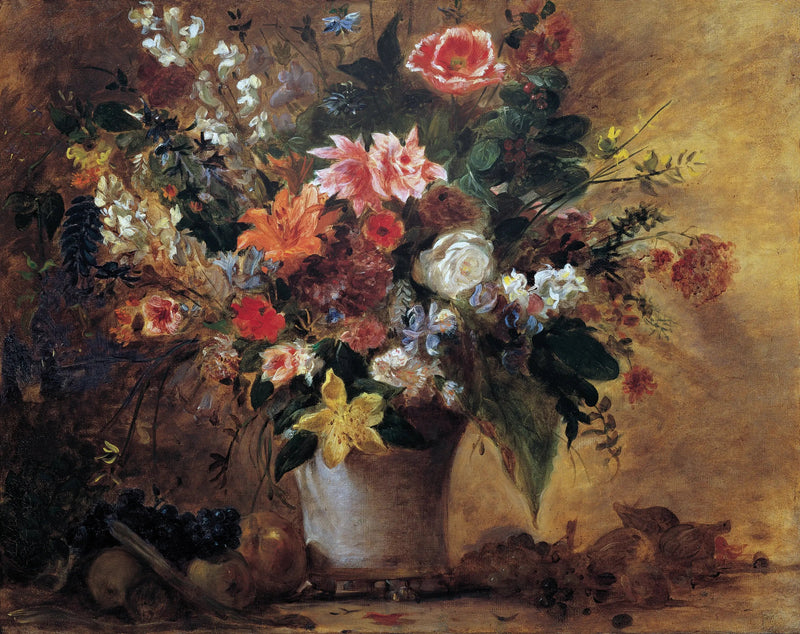Natureza morta de flores - Eugène Delacroix