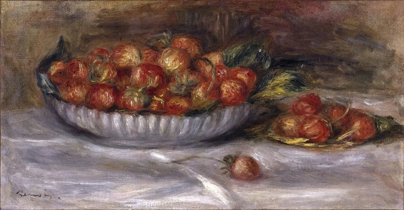 Natureza morta de morangos - Pierre-Auguste Renoir
