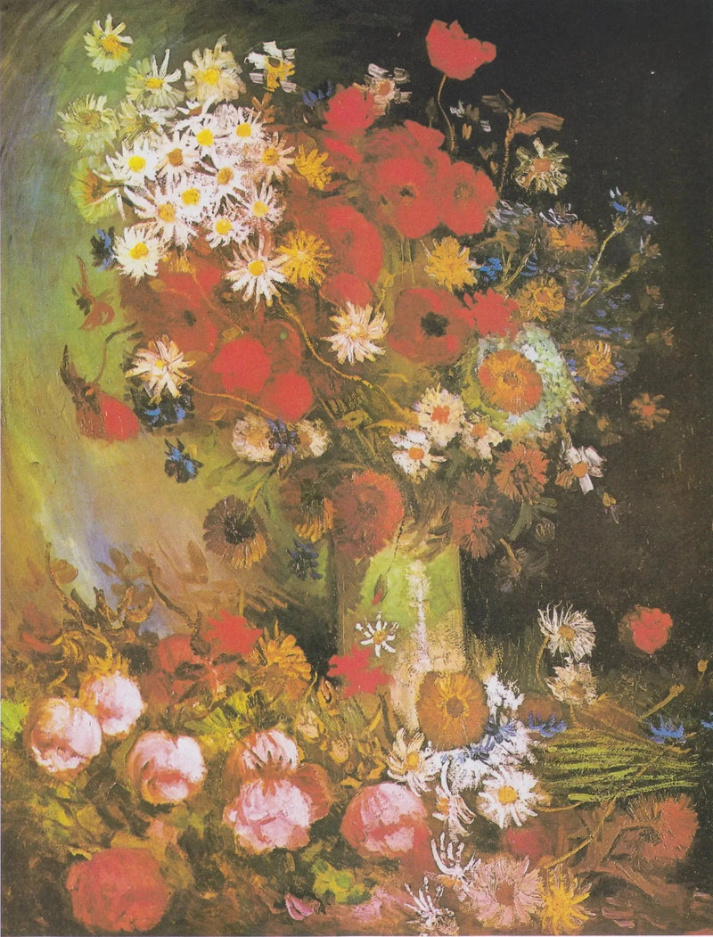 Natureza morta com flores do campo e rosas - Vincent van Gogh