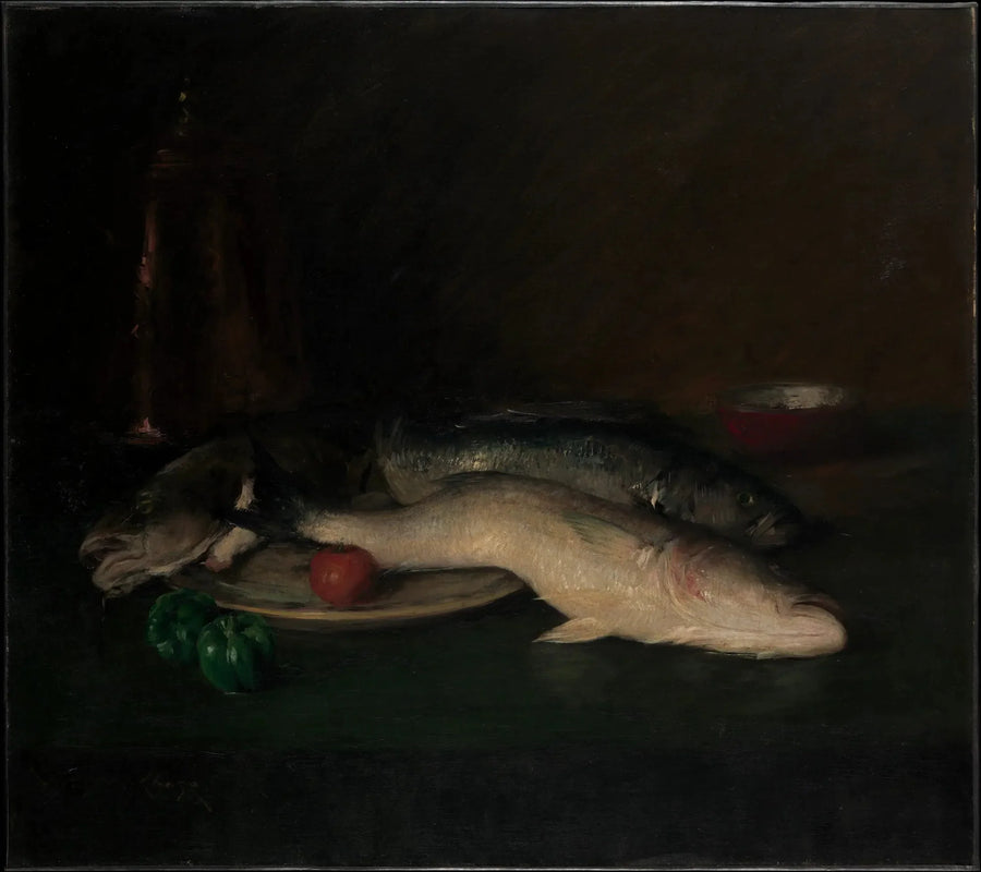 Natureza morta: Peixe - William Merritt Chase