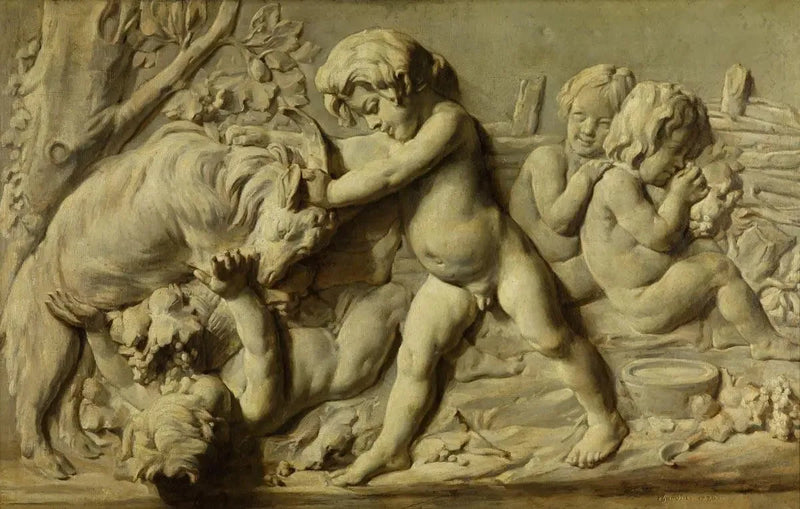 Natureza morta representando o baixo-relevo Outono de Bouchardon - Jean Simeón Chardin