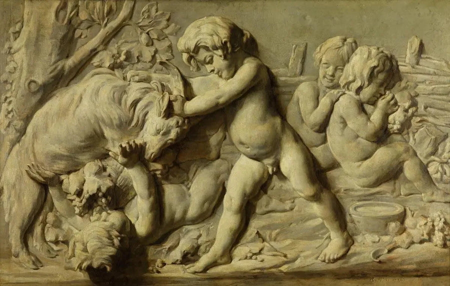 Natureza morta representando o baixo-relevo Outono de Bouchardon - Jean Simeón Chardin