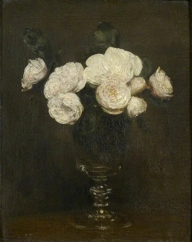 Natureza morta: Rosas de Malmaison - Henri Fantin-Latour