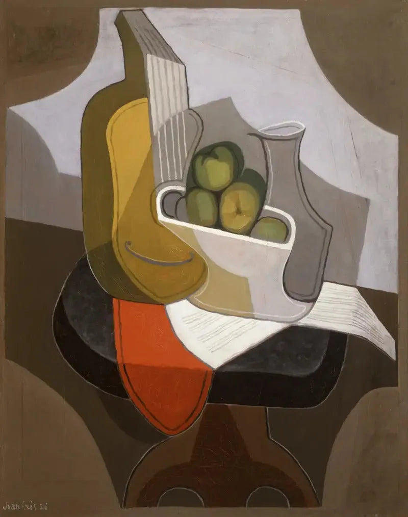 Natureza morta: mesa com toalha vermelha - Juan Gris
