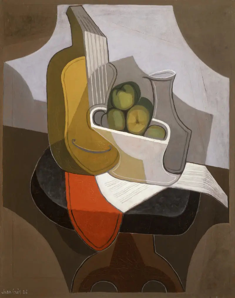 Natureza morta: mesa com toalha vermelha - Juan Gris