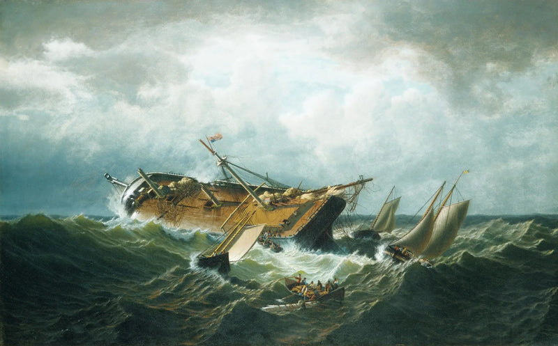 Naufrágio próximo a Nantucket (Naufrágio próximo a Nantucket após uma tempestade) - William Bradford