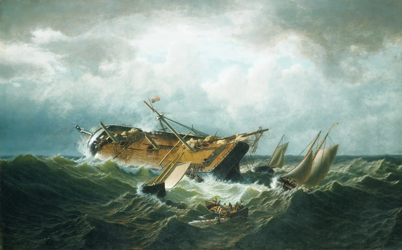 Naufrágio próximo a Nantucket (Naufrágio próximo a Nantucket após uma tempestade) - William Bradford