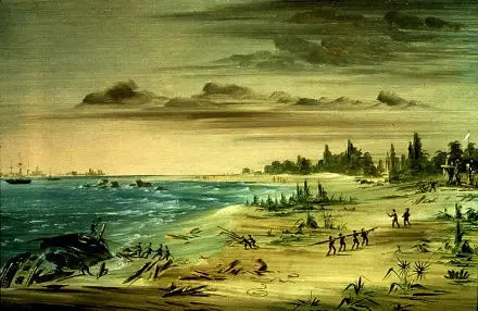 Naufrágio do Aimable, na costa do Texas. 1685 - George Catlin
