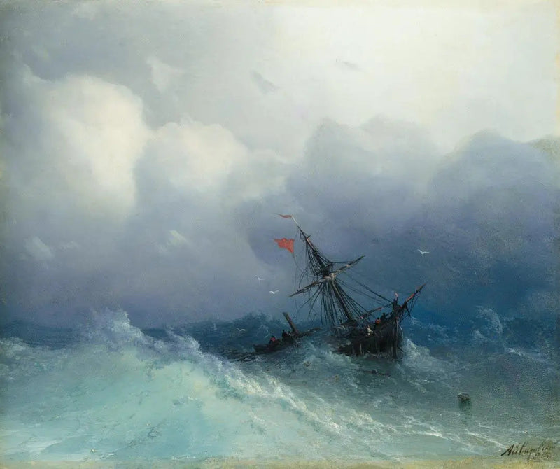 Naufrágio em um mar agitado - Ivan Aïvazovski