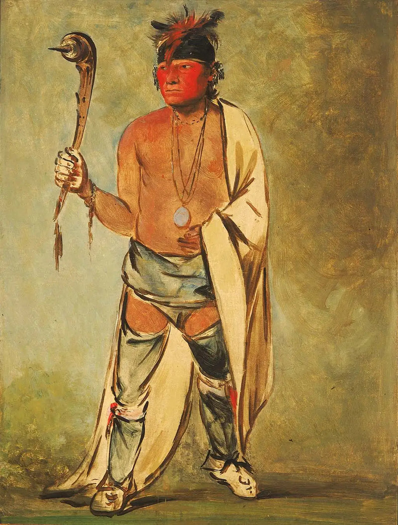 Naugh-háigh-hee-kaw, Aquele que umidifica a madeira - George Catlin