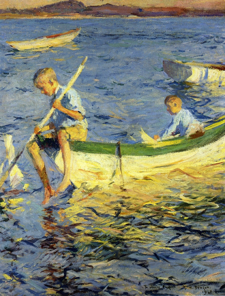 Navegação de lazer em Vinalhaven - Frank Weston Benson