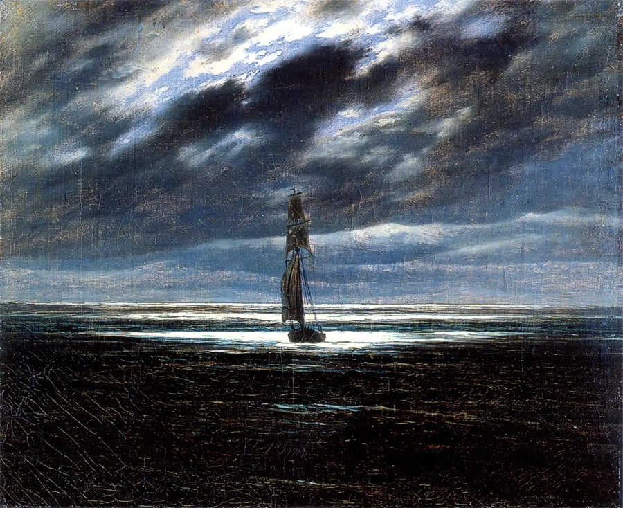 Navegar à luz do luar - Caspar David Friedrich