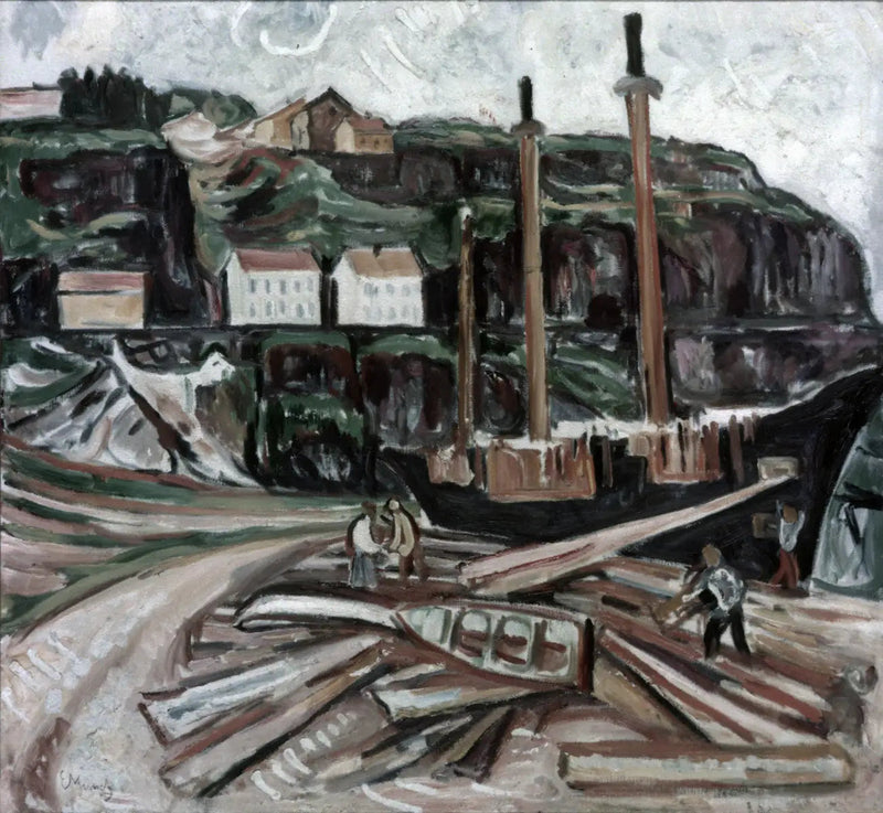 Navio em demolição - Edvard Munch