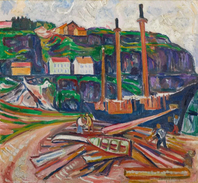 Navio em demolição - Edvard Munch