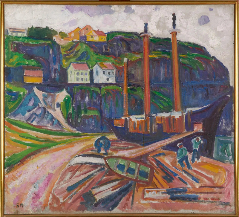 Navio em demolição - Edvard Munch