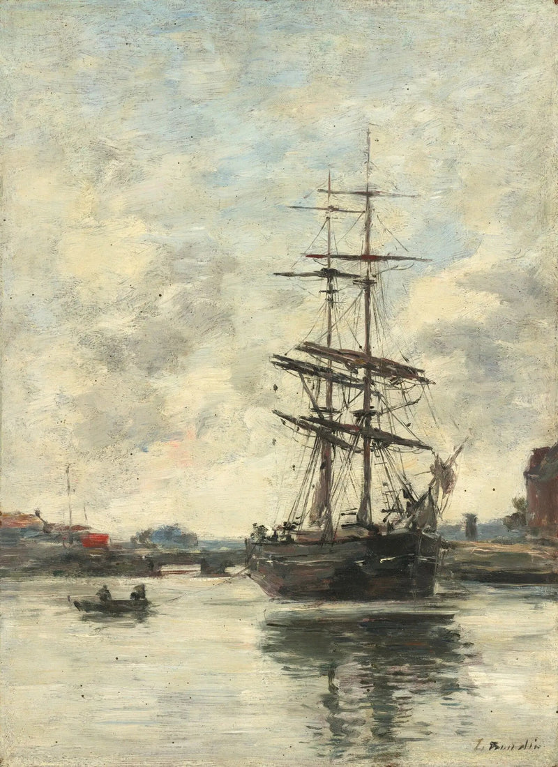 Navio na Touques - Eugène Boudin