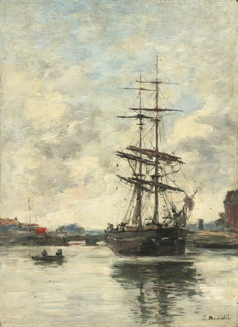 Navio na Touques - Eugène Boudin