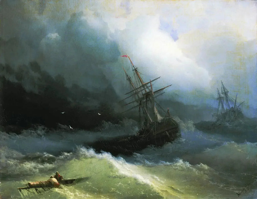 Navios no mar revolto - Ivan Aivazovsky