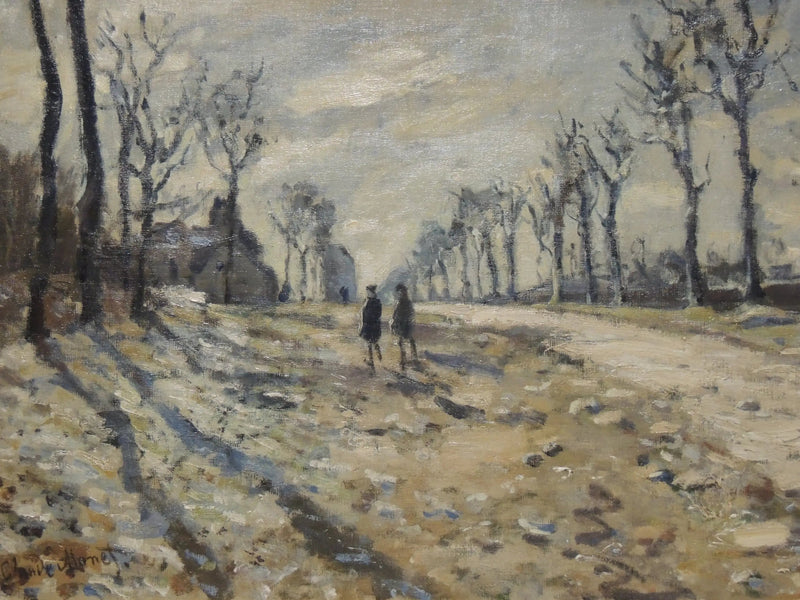 Neve ao pôr do sol - Claude Monet