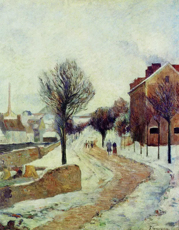 Reproduction du tableau « Neige en banlieue - Paul Gauguin » par Alpha Reproduction en peinture à l’huile