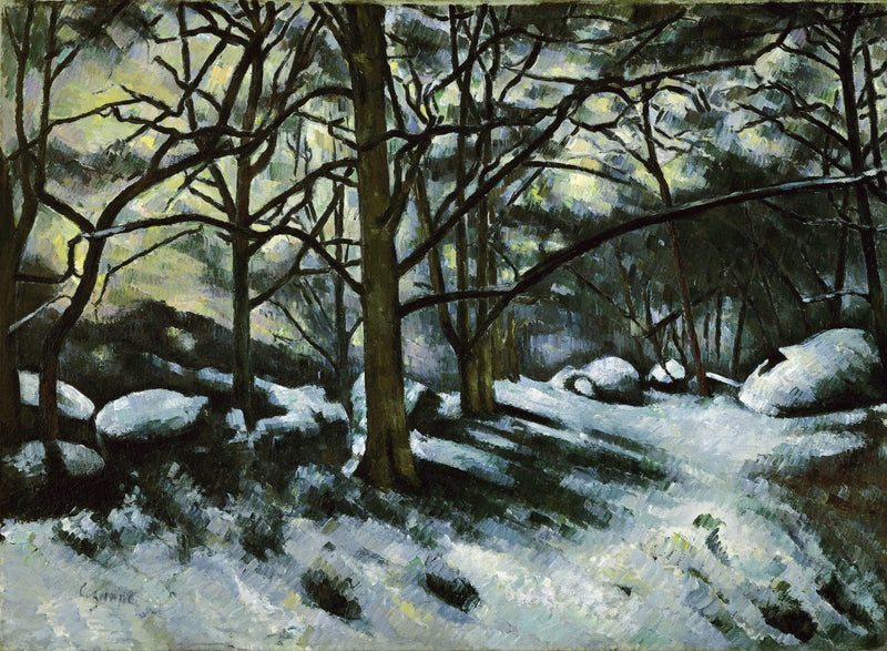 Neve derretendo em Fontainebleau - Paul Cézanne