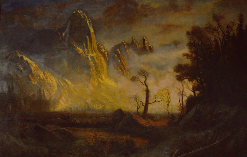 Neve precoce no vale de Yosemite, Sentinel Rock - Albert Bierstadt
