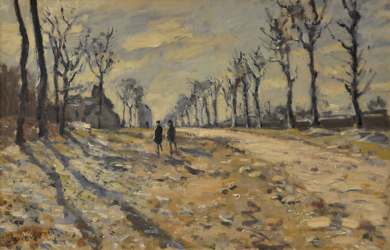 Neve ao pôr do sol W145 - Claude Monet