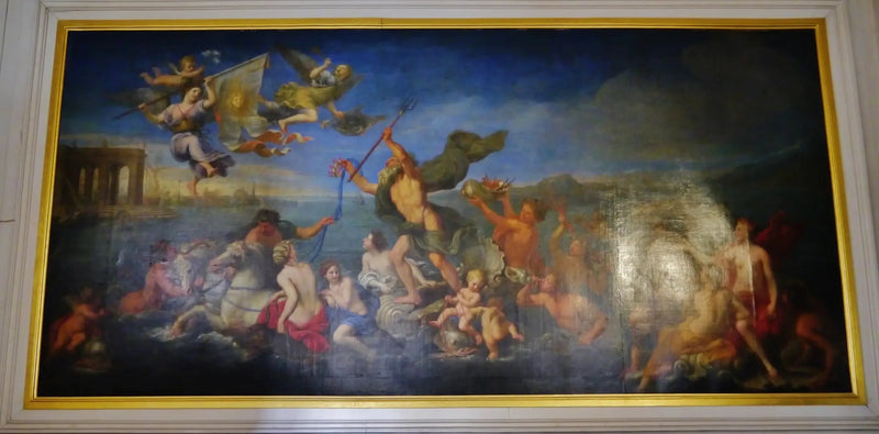 Neptune oferecendo suas riquezas à França. Alegoria a Luís XIV - Pierre Mignard