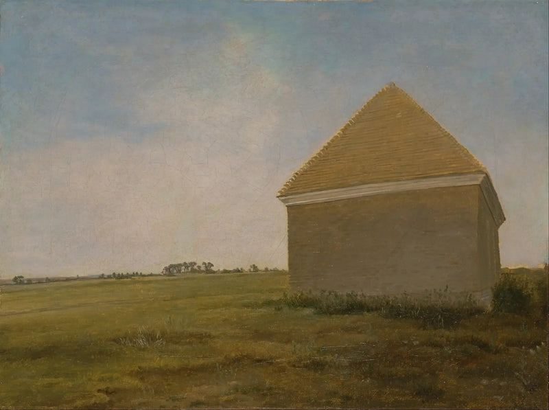 Newmarket Heath, com os estábulos do rei na chegada do Beacon Course - George Stubbs
