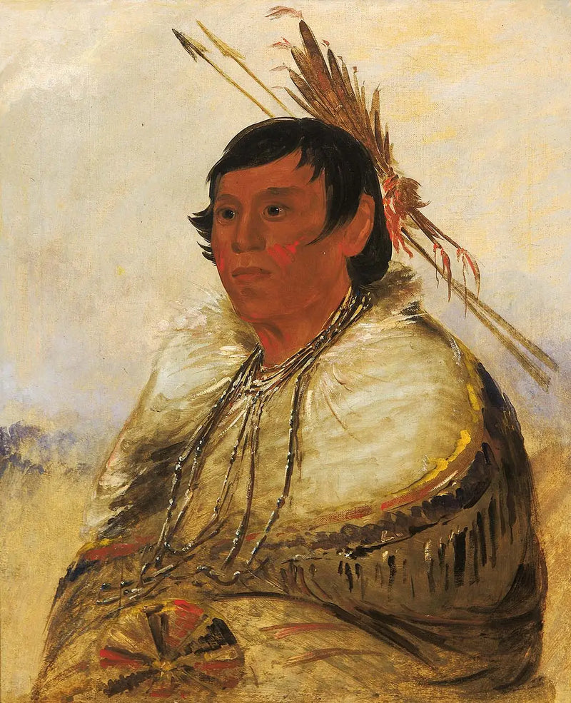 Ni-a-có-mo, Fixe com o pé, um bravo - George Catlin
