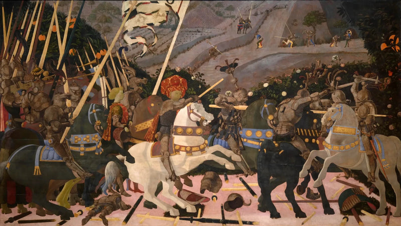 Niccolò Mauruzi da Tolentino à la tête de ses troupes - Paolo Uccello