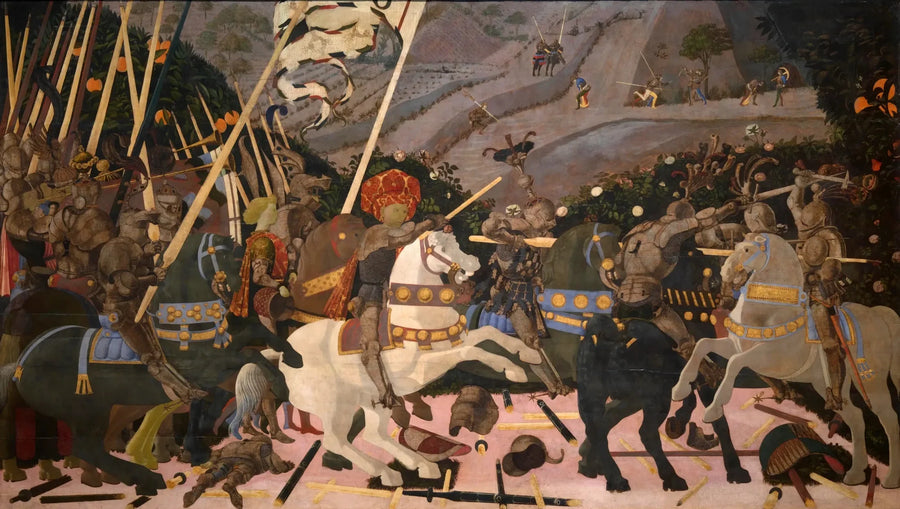 Niccolò Mauruzi da Tolentino à la tête de ses troupes - Paolo Uccello