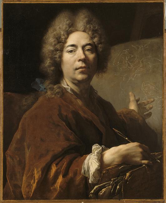 Nicolas de Largillièrereprésenté en 1711, travaillant à une Annonciation - Nicolas de Largillière
