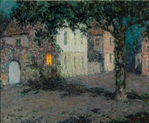 Nocturno ao luar em Cherbourg - Henri Le Sidaner