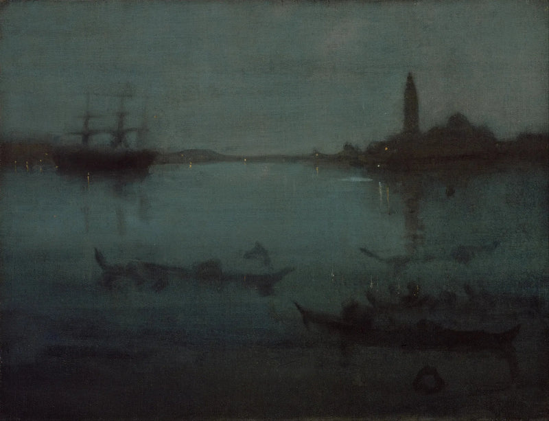 Noturno em azul e prata: A lagoa, Veneza - James Abbott McNeill Whistler